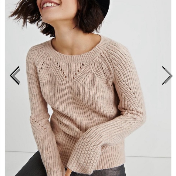 Lucky Brand Sweaters - Lucky Brand crew neck pointelle sweater